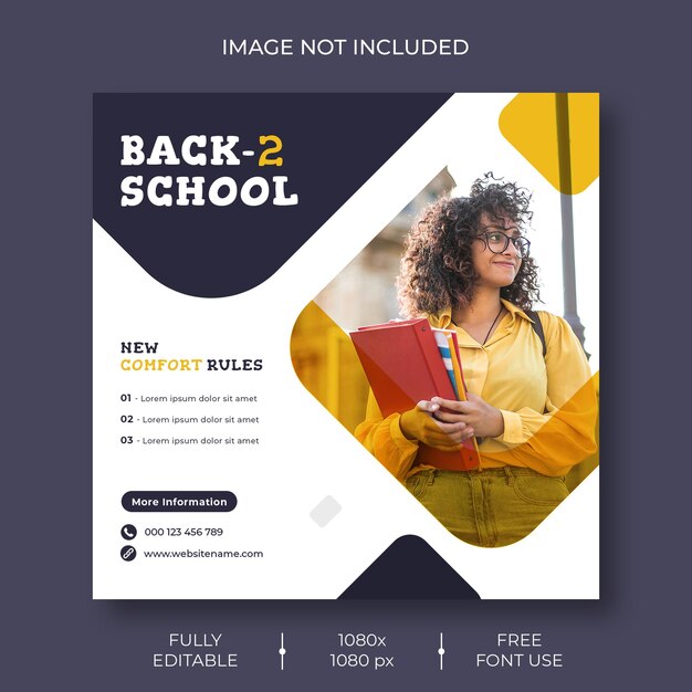 Back to social media post and web banner template