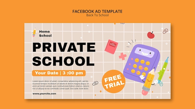 無料PSD 新学期のfacebookテンプレート