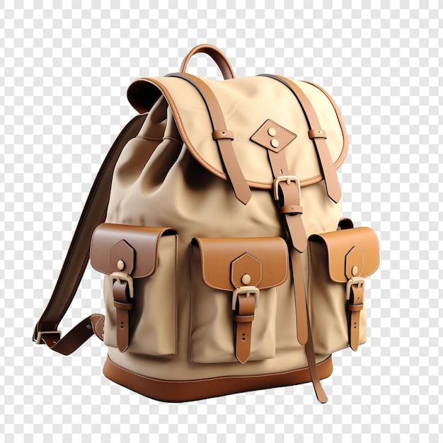 Free PSD backpack purse bag isolated on transparent background