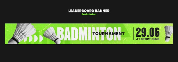 Free PSD badminton template design