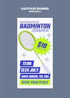 Free PSD badminton template design