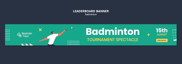 Free PSD badminton template design