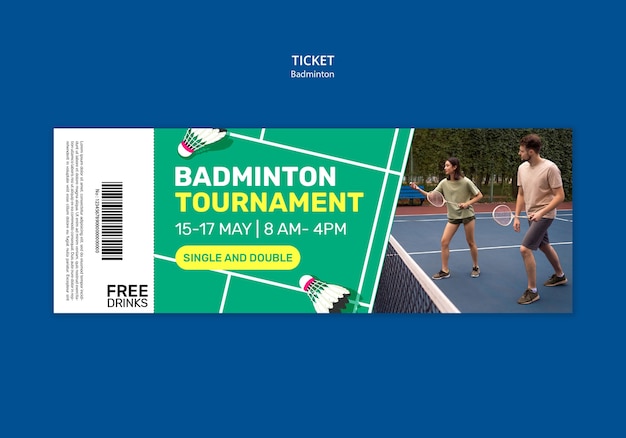 Free PSD badminton template design