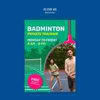 Free PSD badminton template design