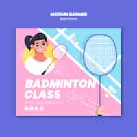 PSD gratuito progettazione del modello di badminton