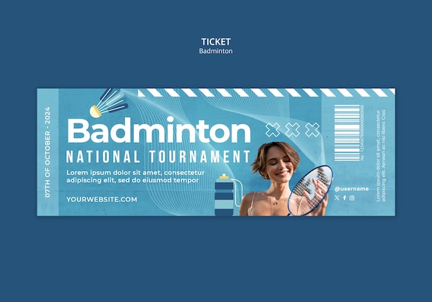 PSD gratuito badminton template design