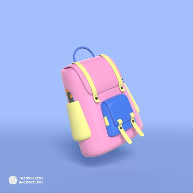 school bag backpack 3d model