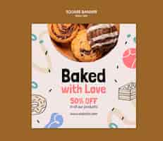 Free PSD bake sale banner template