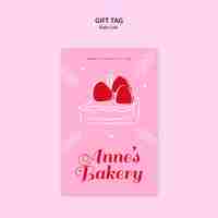 Free PSD bake sale gift tag  template
