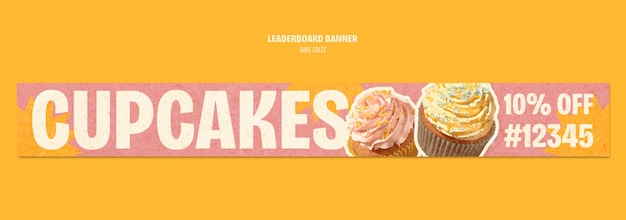 Bake sale leaderboard banner template