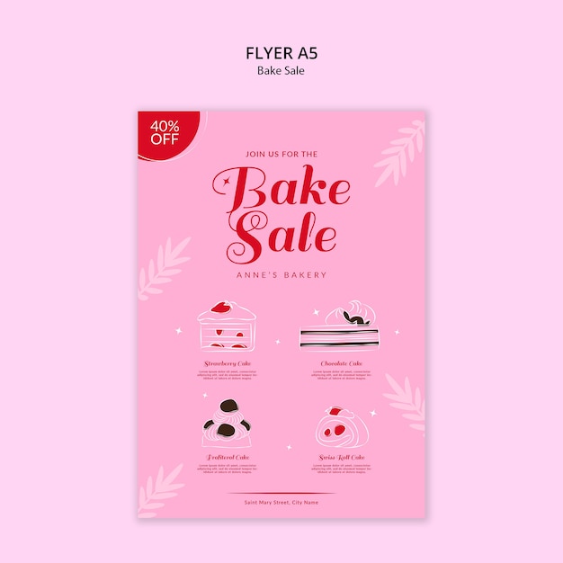 Bake sale poster  template