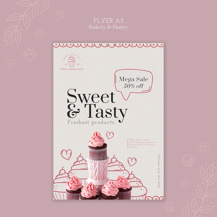 Free PSD bake sale template design