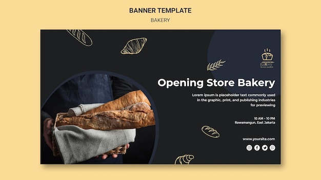 ベーカリー広告バナーテンプレート