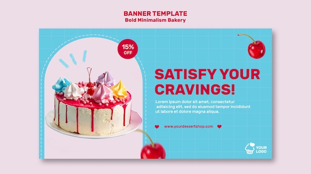 Bakery discount banner template