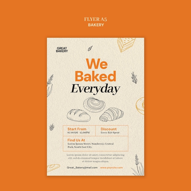 Bakery flyer for everyday baked goods