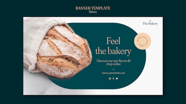 Free PSD bakery shop banner template