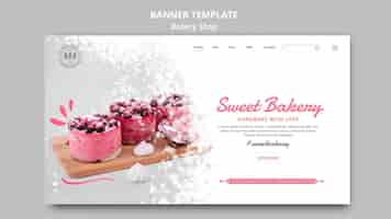 Free PSD bakery shop banner theme