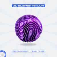 Free PSD ball abstract shape 3d render illustration