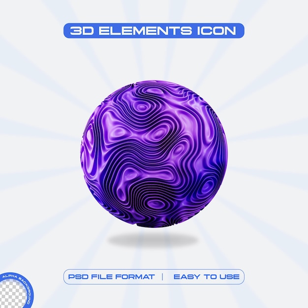 ball abstract shape 3d render illustration