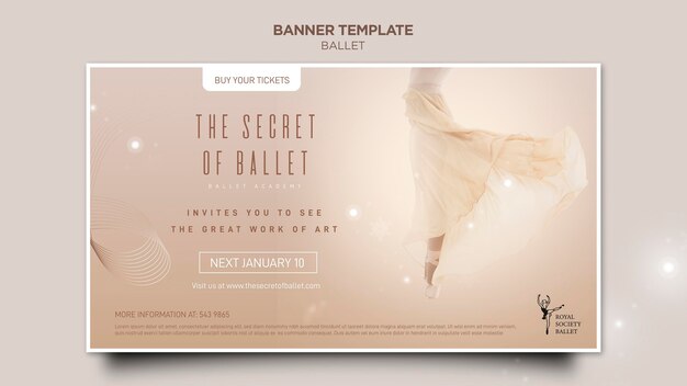 Ballerina concept banner template