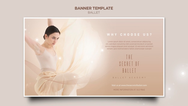 Ballerina concept banner template