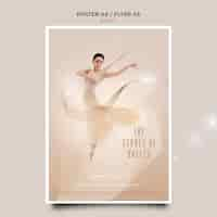 Free PSD ballerina concept flyer template