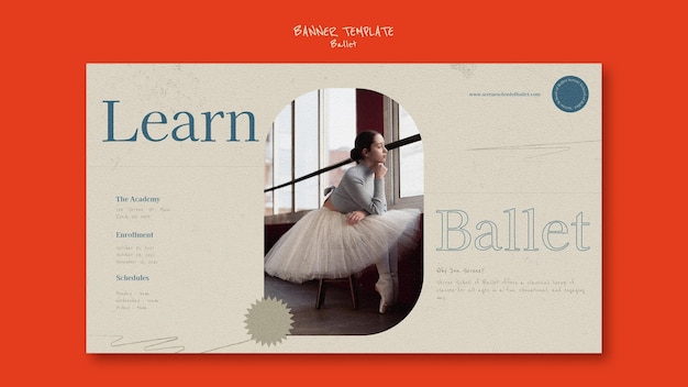 Free PSD ballet banner design template