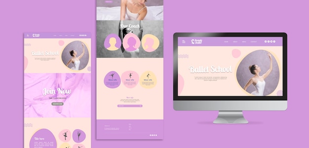 Ballet Day Landing Page Template – Free Download PSD