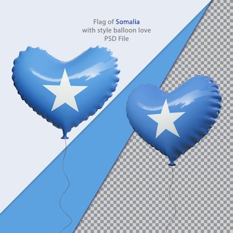 Воздушный шар любовь национальный флаг сомали реалистично