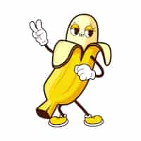 Free PSD banana character isolated