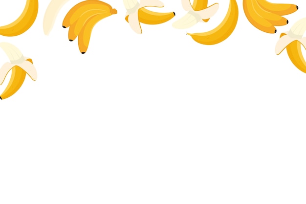 Free PSD banana frame illustration isolated
