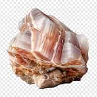 Free PSD banded flowstone calcite formed by mineral rich isolated on transparent background