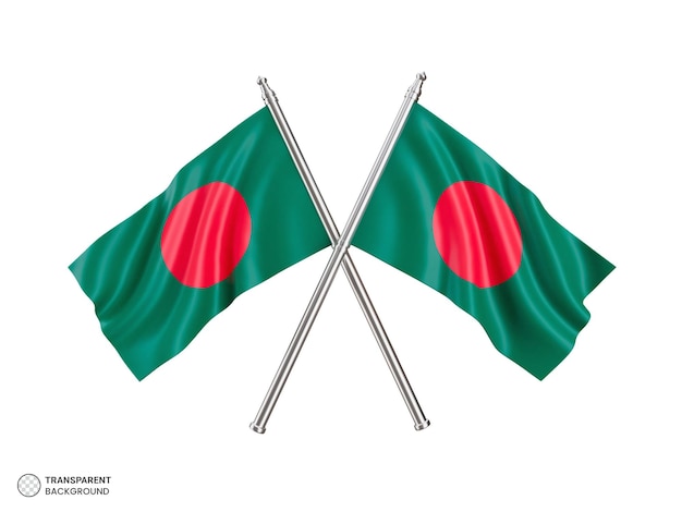 Free PSD bangladesh national flag 3d illustration