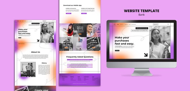 Bank design template of web