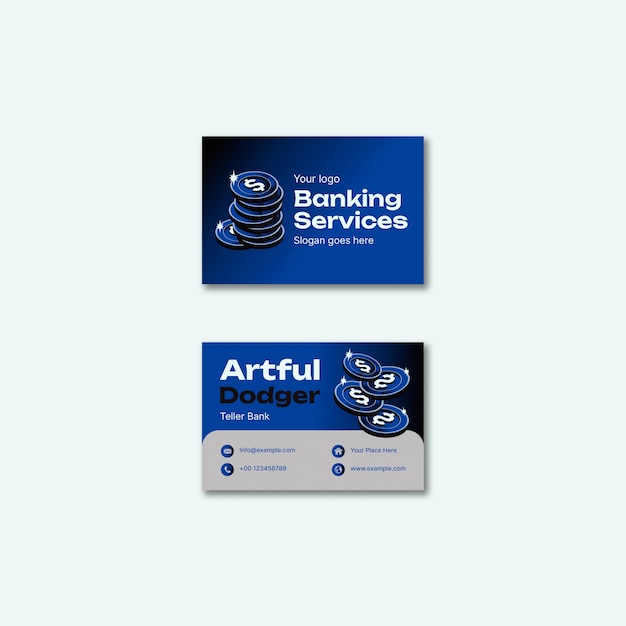 Bank services business card template