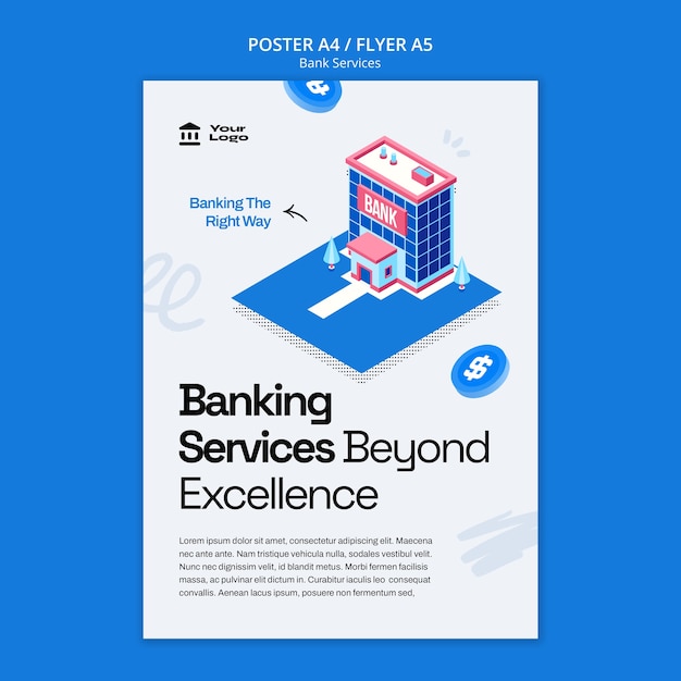 Bank services flyer template