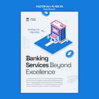 Free PSD bank services flyer template