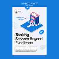 Free PSD bank services flyer template