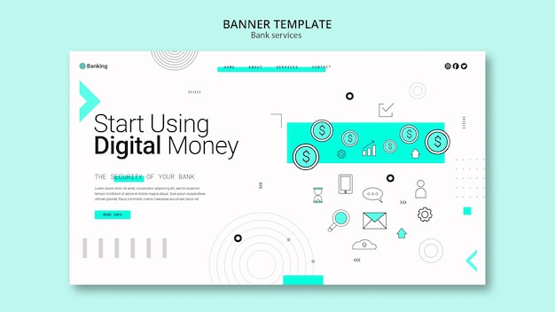 Bank services landing page template