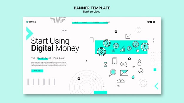 bank services landing page template