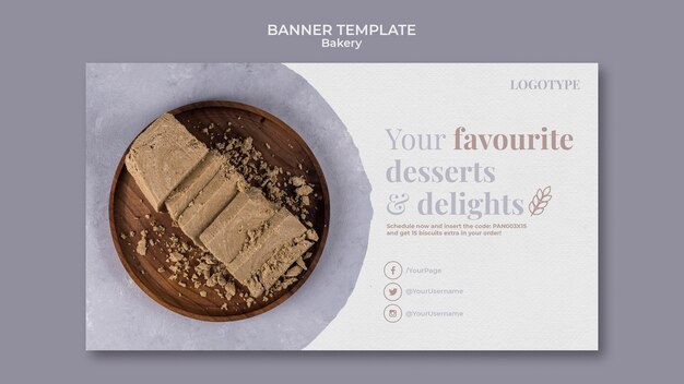 Banner bakery ad template