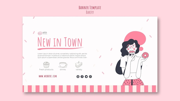 Banner bakery ad template