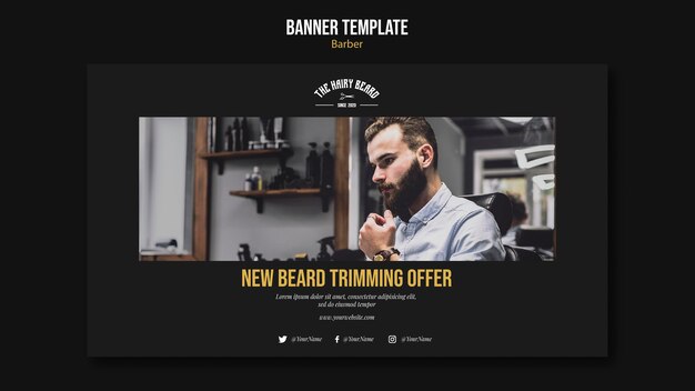 Banner barber shop template