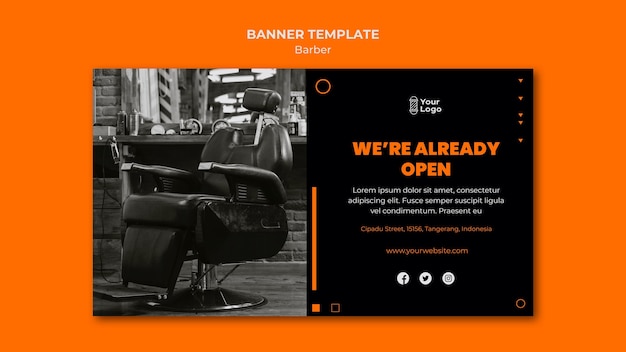 Banner barber shop template