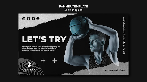 Banner basketball training template