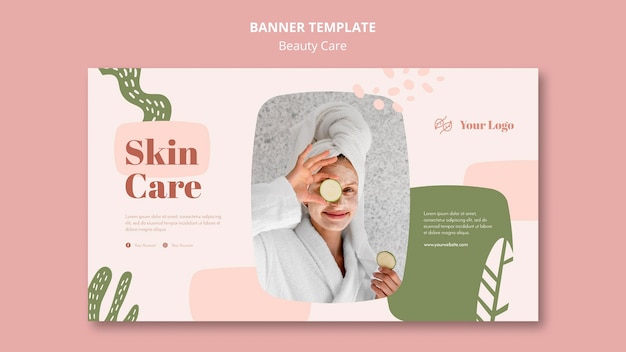 Free PSD banner beauty care ad template