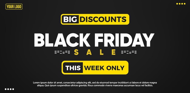 Banner big discounts on black friday only this week