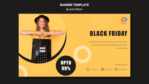 Free PSD banner black friday template