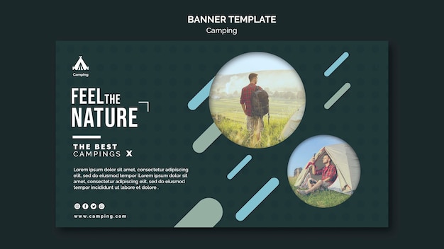 Banner camping place template