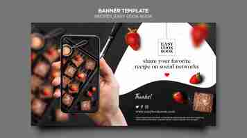 Free PSD banner cook book template